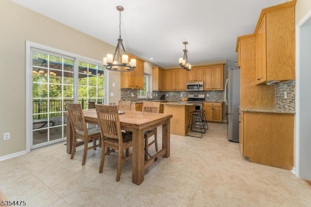 11 Southgate Dr, Clinton Twp, NJ 08801 - dining space with a notable chandelier