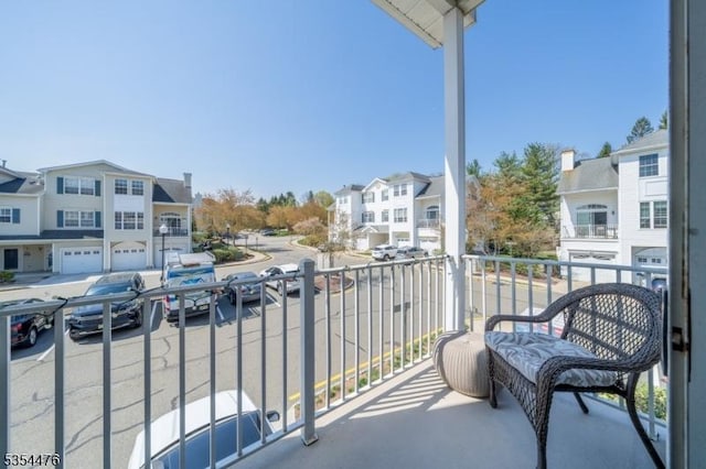 balcony with a residential view