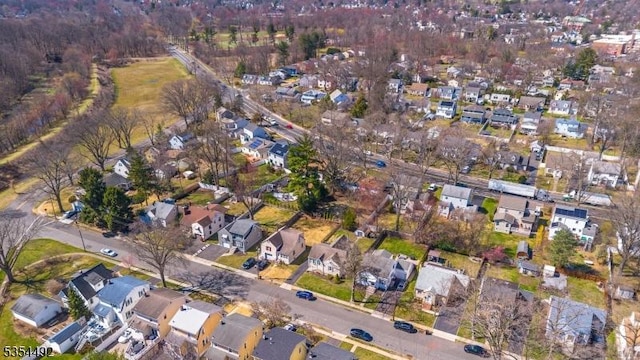 bird's eye view with a residential view