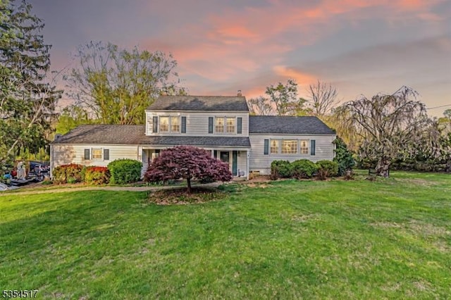 split level home with a front yard