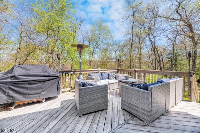 deck with outdoor lounge area