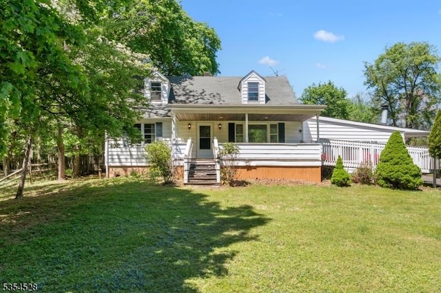 226 Wilson Rd, Franklin Twp, NJ 08873 - view of front of house with a porch, fence, and a front yard