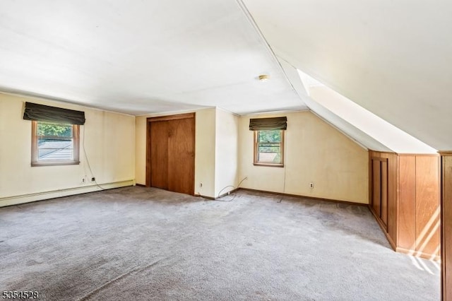 226 Wilson Rd, Franklin Twp, NJ 08873 - additional living space featuring a baseboard heating unit, light colored carpet, and plenty of natural light