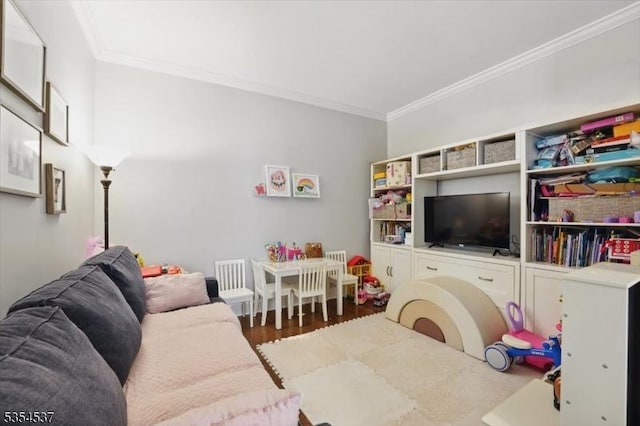 1125 Maxwell Ln Unit 908, Hoboken City, NJ 07030 - living area featuring ornamental molding and wood finished floors