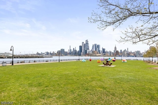 1125 Maxwell Ln Unit 908, Hoboken City, NJ 07030 - view of community with a skyline view and a water view