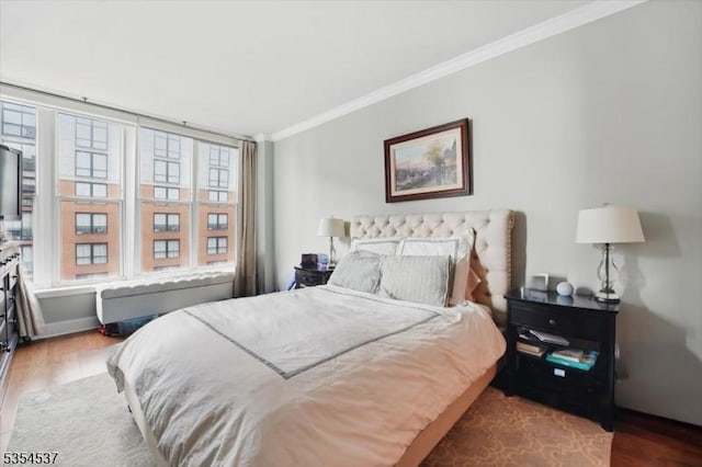 1125 Maxwell Ln Unit 908, Hoboken City, NJ 07030 - bedroom with crown molding and wood finished floors