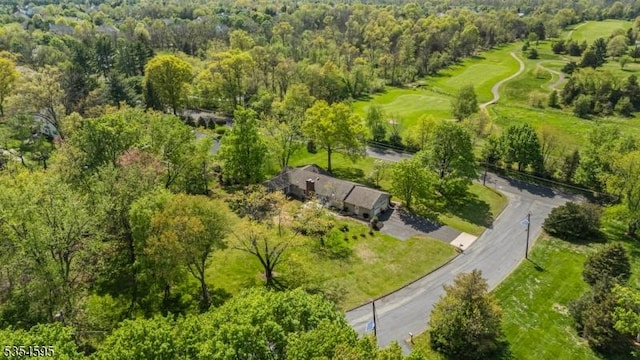 bird's eye view with a forest view