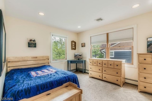 34 Hunter St, Roxbury Twp, NJ 07876 - bedroom featuring light carpet and recessed lighting