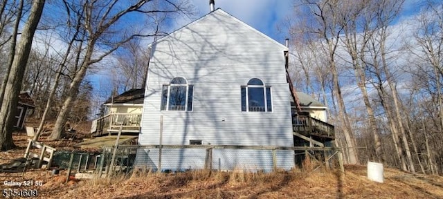 12 Ridge Rd, Andover Twp, NJ 07860 - view of side of home with a wooden deck