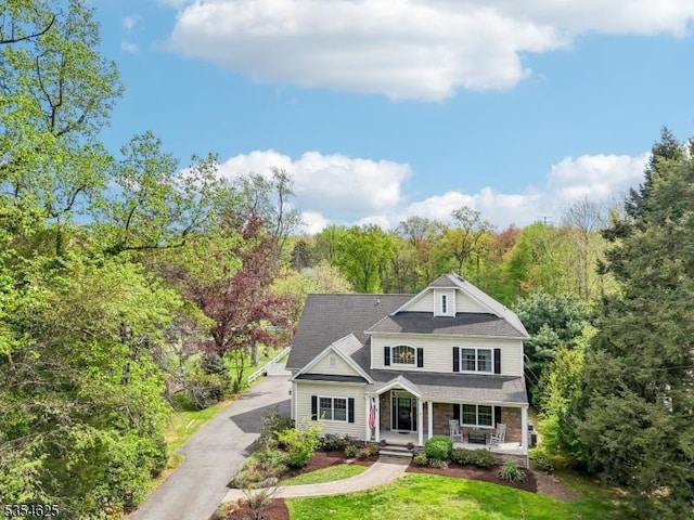 view of front of home with a porch