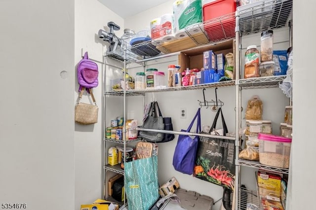view of pantry