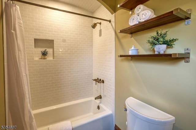 1 Ambar Pl, Bernardsville Boro, NJ 07924 - full bathroom featuring shower / bath combination with curtain and toilet