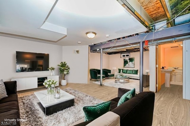 living room featuring wood finished floors