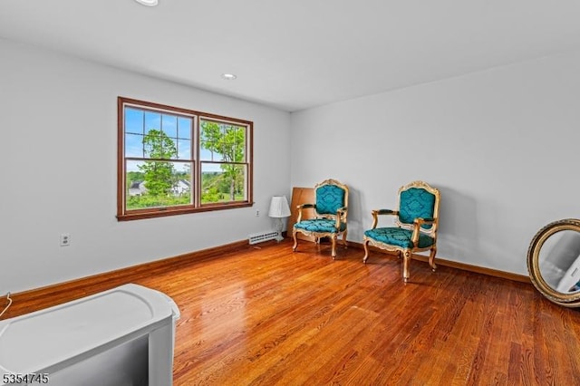 305 Old York Rd, Raritan Twp, NJ 08822 - sitting room featuring recessed lighting, baseboards, visible vents, and wood finished floors