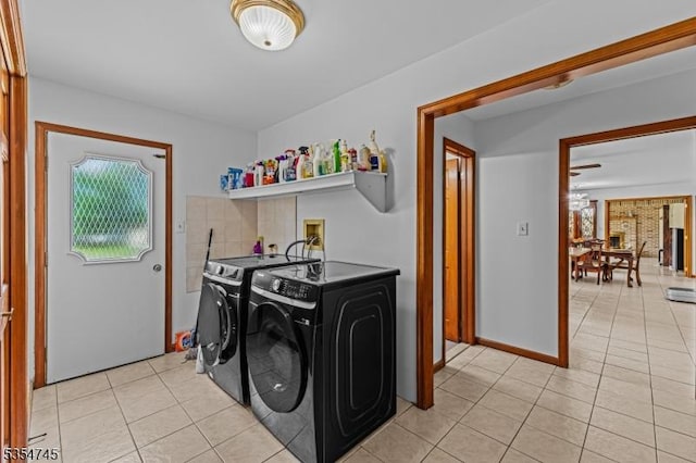 305 Old York Rd, Raritan Twp, NJ 08822 - laundry room featuring laundry area, independent washer and dryer, and light tile patterned floors