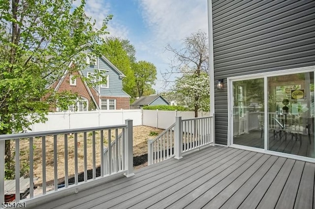 223 Victor St, Scotch Plains Twp, NJ 07076 - wooden terrace with a fenced backyard