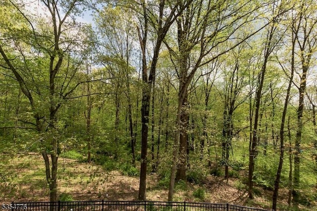 view of tree filled area