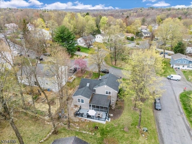 bird's eye view with a residential view