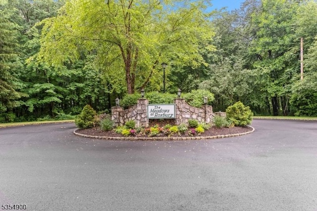 view of community sign