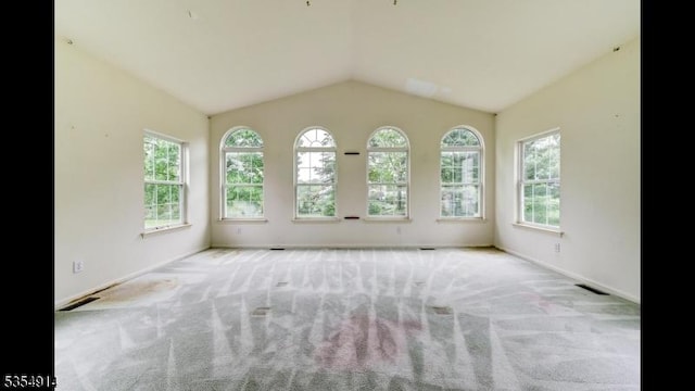 27 Suydam Rd, Franklin Twp, NJ 08873 - empty room featuring carpet, vaulted ceiling, and baseboards