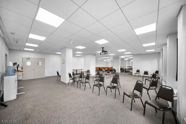 interior space with carpet flooring