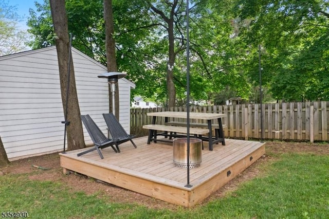 wooden deck with fence