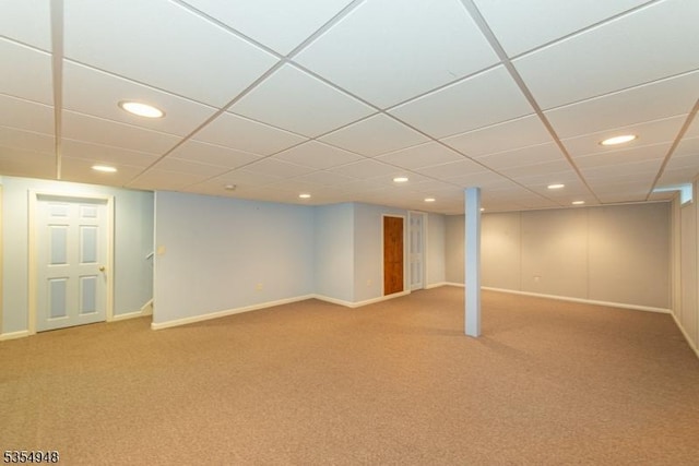 70 Crenshaw Dr, Mount Olive Twp, NJ 07836 - finished below grade area featuring carpet and recessed lighting