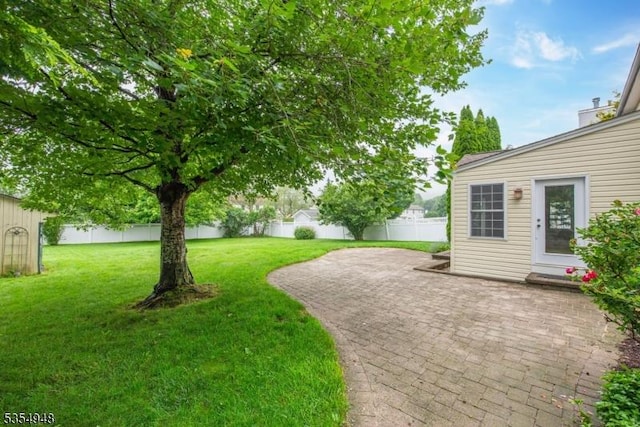 70 Crenshaw Dr, Mount Olive Twp, NJ 07836 - fenced backyard featuring a patio