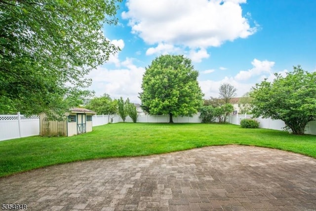 70 Crenshaw Dr, Mount Olive Twp, NJ 07836 - fenced backyard with a patio and a shed