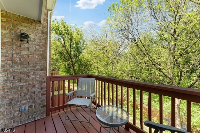 view of wooden deck