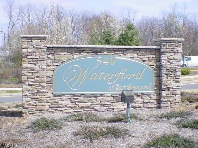 view of community sign