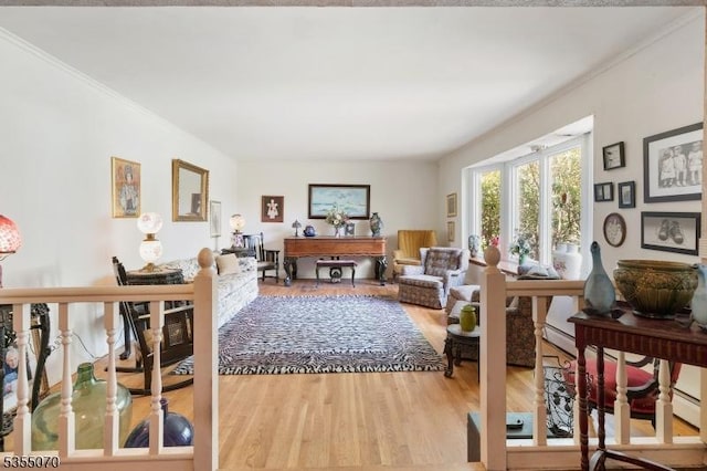 2 Woods End Rd, Parsippany-Troy Hills Twp, NJ 07950 - living area with ornamental molding and wood finished floors