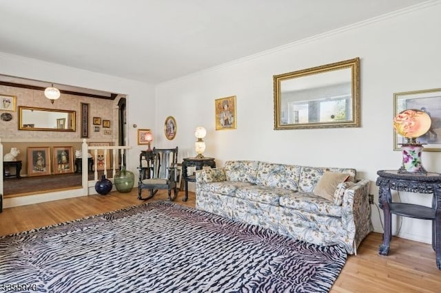 2 Woods End Rd, Parsippany-Troy Hills Twp, NJ 07950 - living area with ornamental molding and wood finished floors
