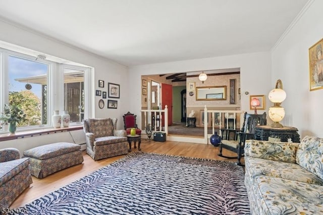 2 Woods End Rd, Parsippany-Troy Hills Twp, NJ 07950 - living room featuring crown molding and wood finished floors