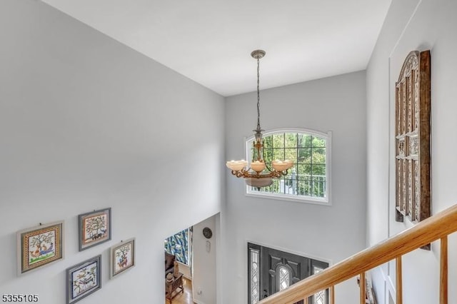 room details with a chandelier