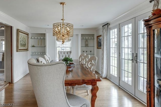 1251 Rahway Rd, Scotch Plains Twp, NJ 07076 - dining area with a healthy amount of sunlight, french doors, and light wood-type flooring