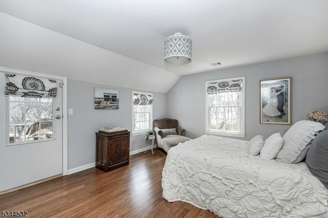 1251 Rahway Rd, Scotch Plains Twp, NJ 07076 - bedroom with baseboards, wood finished floors, and lofted ceiling