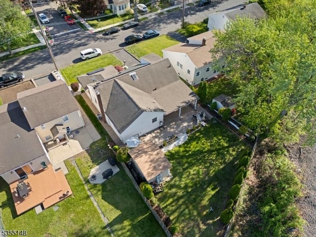 aerial view with a residential view