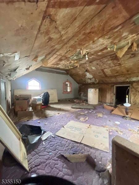 view of unfinished attic