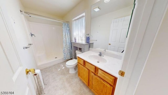 103 Race Track Cir, Montague Twp, NJ 07827 - full bathroom featuring a stall shower, vanity, toilet, and tile patterned flooring
