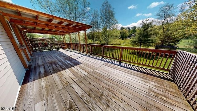 103 Race Track Cir, Montague Twp, NJ 07827 - deck with view of wooded area