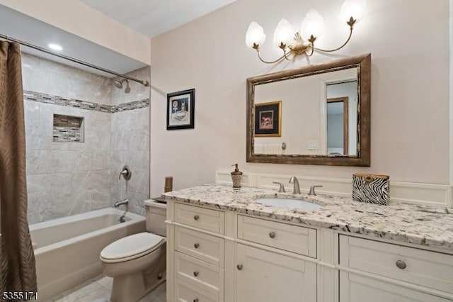 581 Montgomery Rd, Hillsborough Twp, NJ 08844 - full bathroom with toilet, shower / tub combo, and vanity