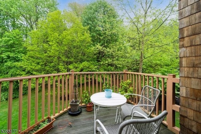 view of wooden deck