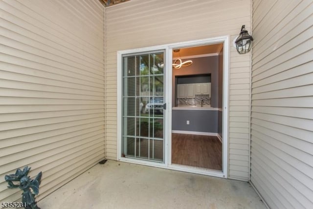 view of doorway to property