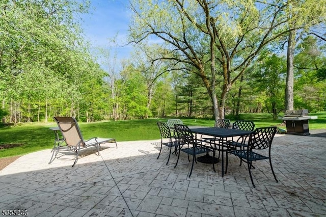 view of patio / terrace with outdoor dining space and area for grilling