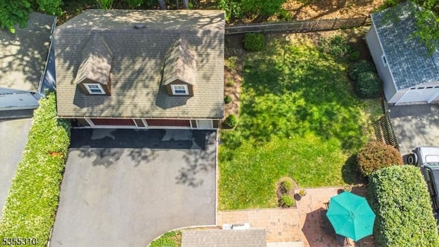 view from above of property