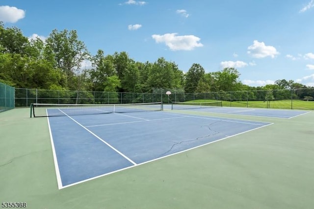 4703 Patterson St, Bridgewater Twp, NJ 08807 - view of tennis court