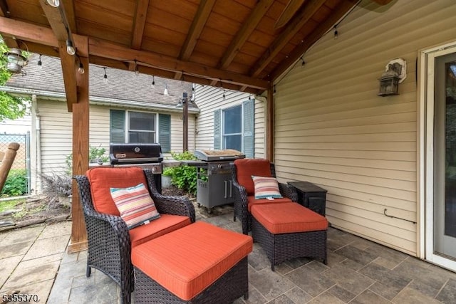 view of patio / terrace featuring grilling area
