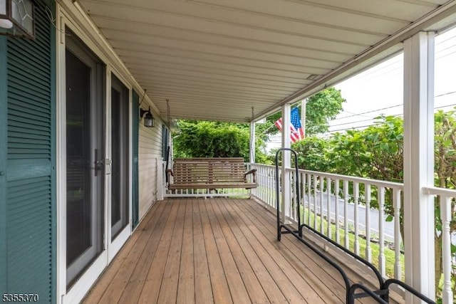 wooden deck with a porch