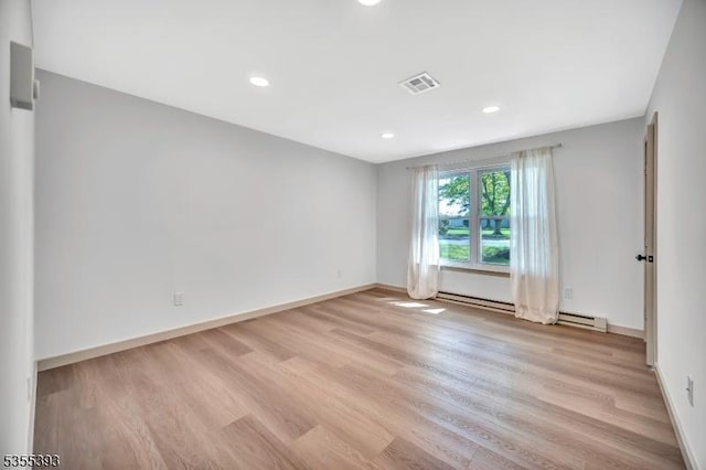 42B Catalpa Plz Unit B, Monroe Twp, NJ 08831 - unfurnished room featuring light wood-style flooring, baseboards, and recessed lighting